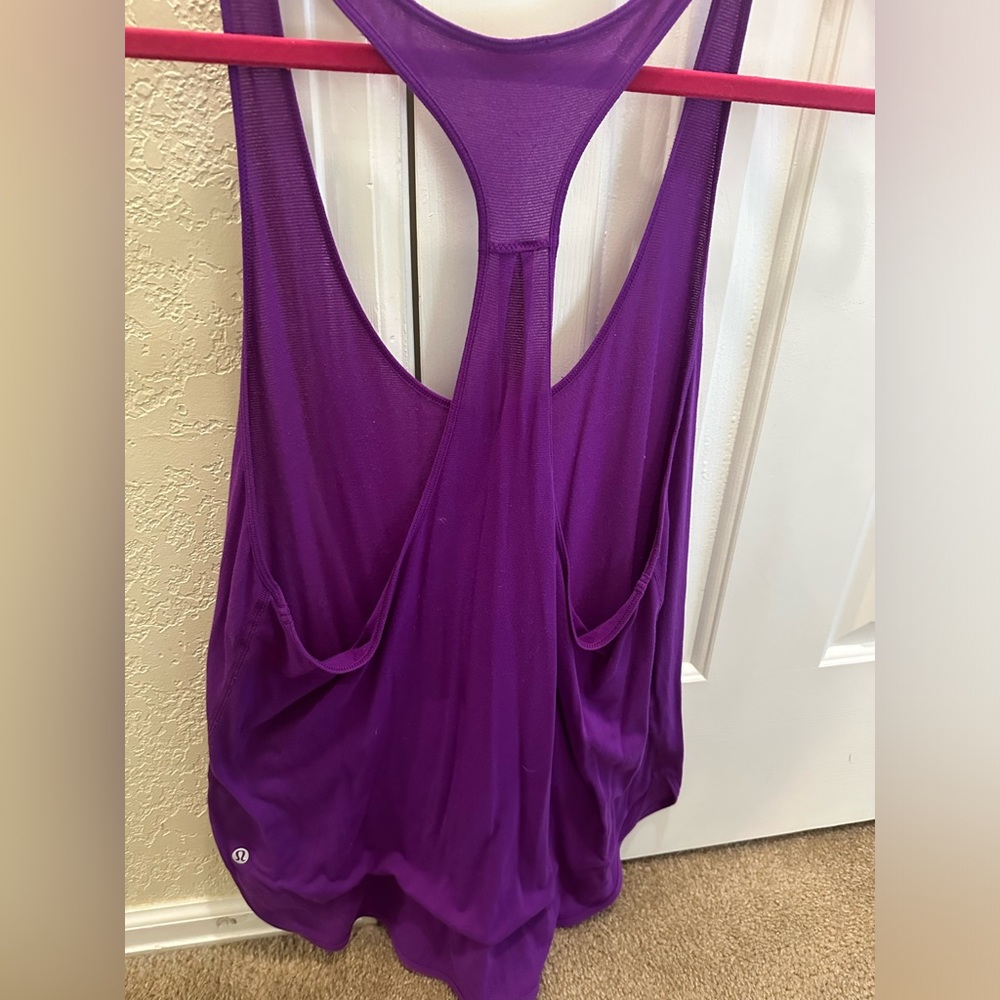 Lululemon purple tank top size 12